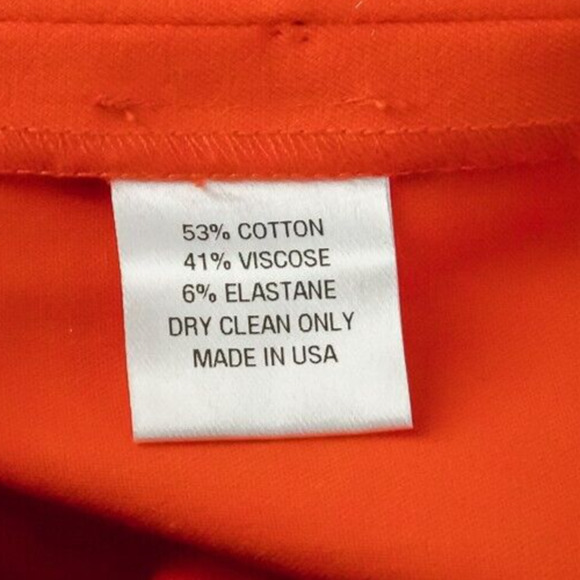 Lela Rose Pearl Size 6 Red Wide Leg Crop Cropped Side Zip Cotton Pants - Picture 4 of 5